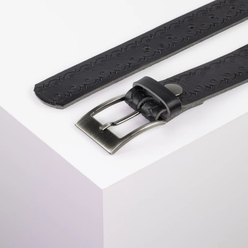 Ledergürtel 3,5cm mit Schnalle Barcelona