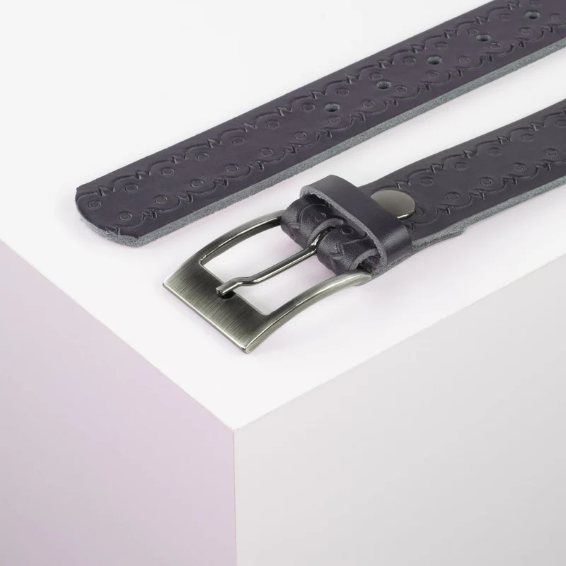 Ledergürtel 3,5cm mit Schnalle Barcelona