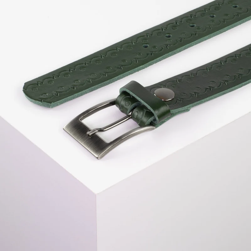 Ledergürtel 3,5cm mit Schnalle Barcelona