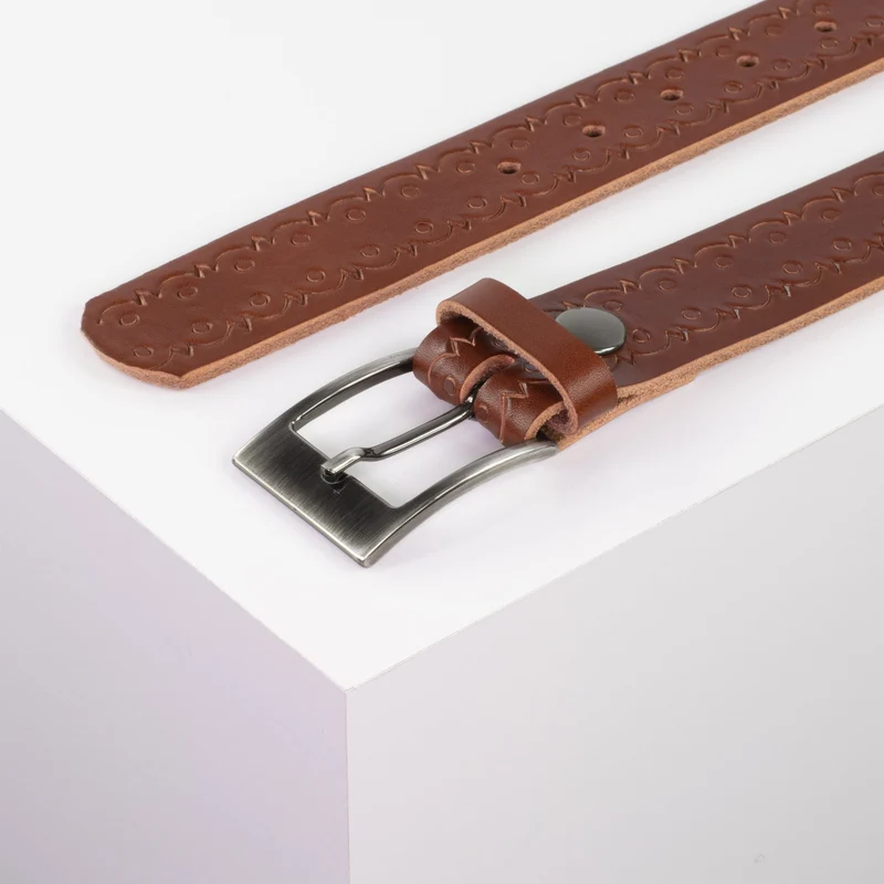 Ledergürtel 3,5cm mit Schnalle Barcelona