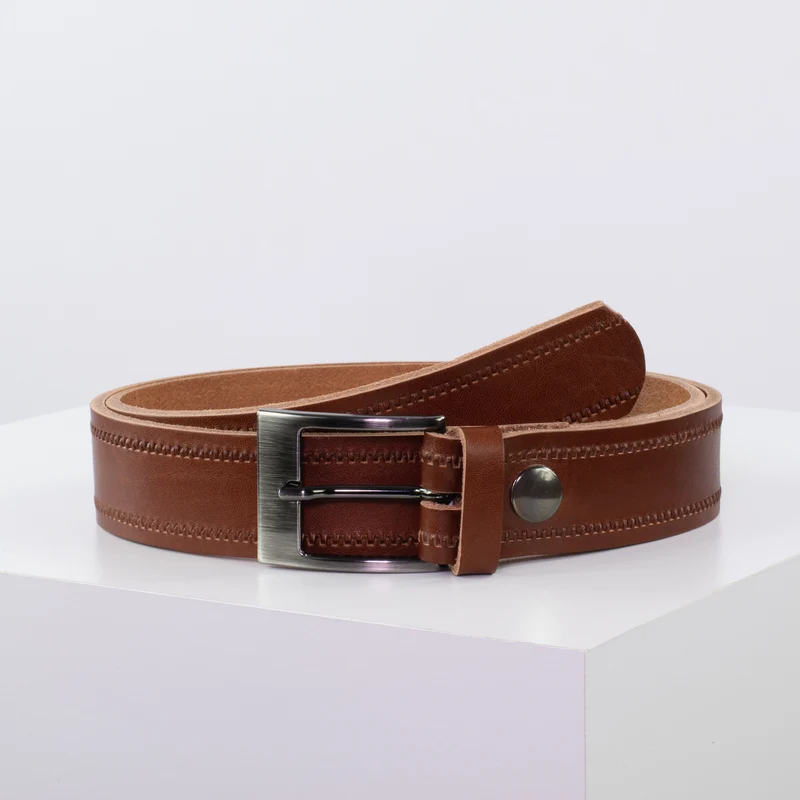 Ledergürtel 3,5cm mit Schnalle Barcelona