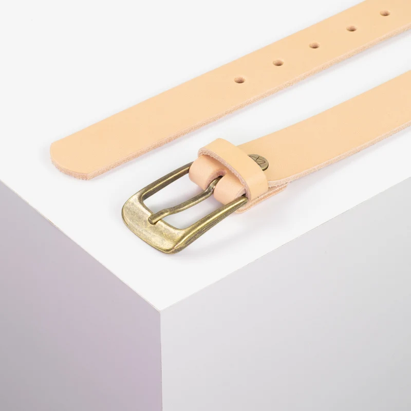 Ledergürtel 3cm mit Schnalle Brüssel messing