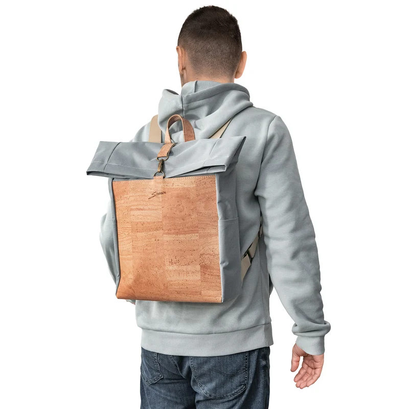 Kork-Rucksack Paco hellgrau
