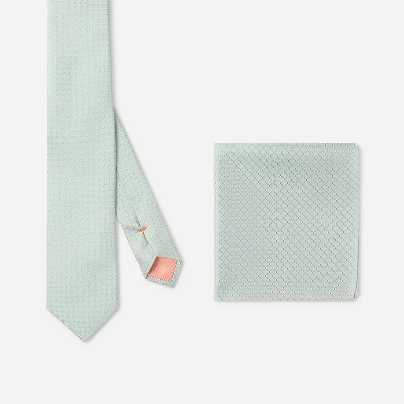 PRIMO green minimal – Seidenkrawatte mit Minimal-Dessin