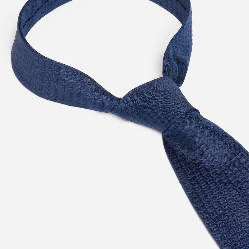 PRIMO navy minimal – Seidenkrawatte mit Minimal-Dessin