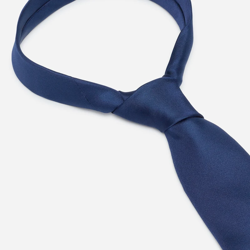 LORENZO navy uni – Seidenkrawatte