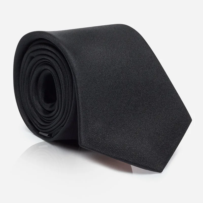 LORENZO black uni – Seidenkrawatte