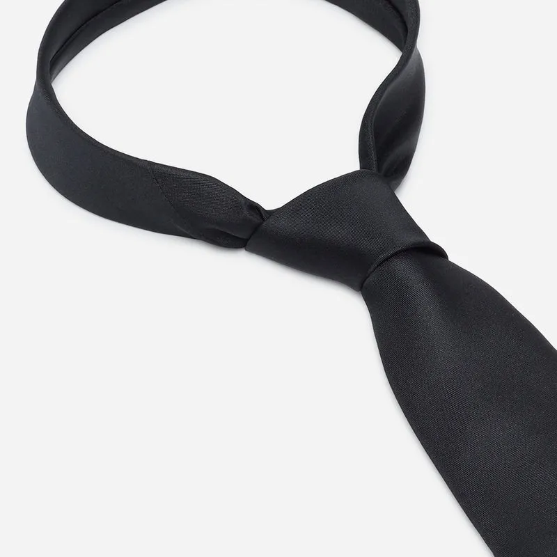 LORENZO black uni – Seidenkrawatte