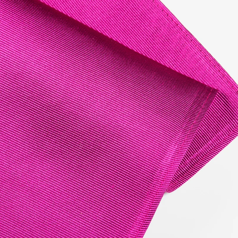 RENZO pink uni – Seiden-Einstecktuch mit Twill-Struktur