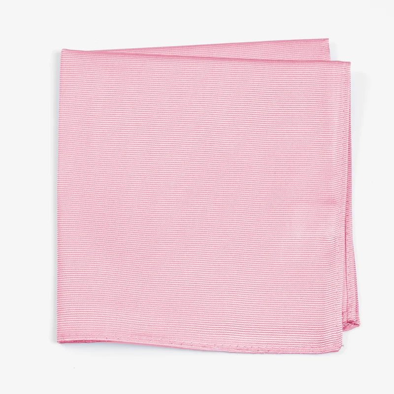 RENZO rose uni – Seiden-Einstecktuch mit Twill-Struktur