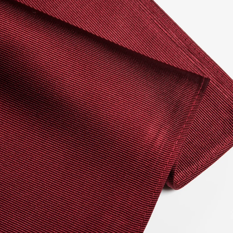 RENZO bordeaux uni – Seiden-Einstecktuch mit Twill-Struktur