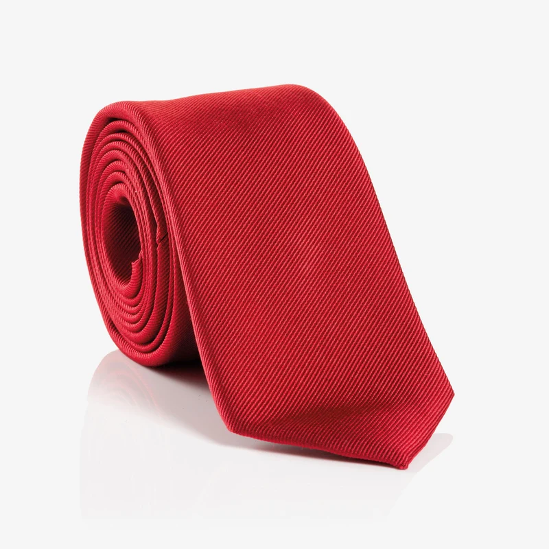 RAUL red uni – Seidenkrawatte mit Twill-Struktur