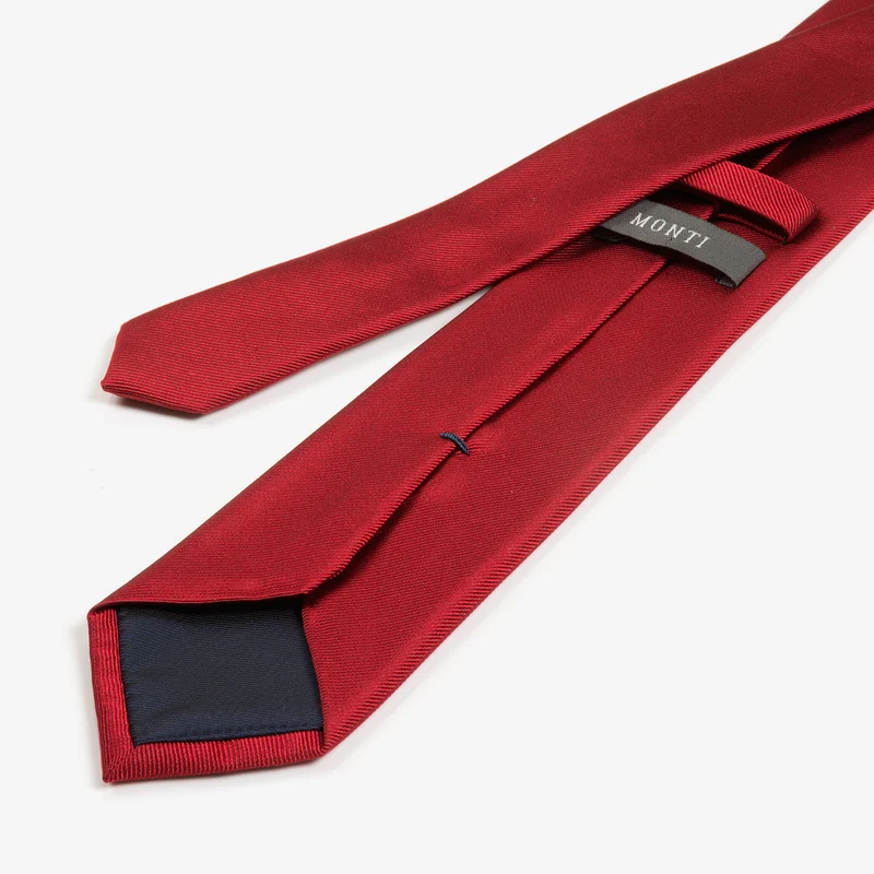 RAUL red uni – Seidenkrawatte mit Twill-Struktur