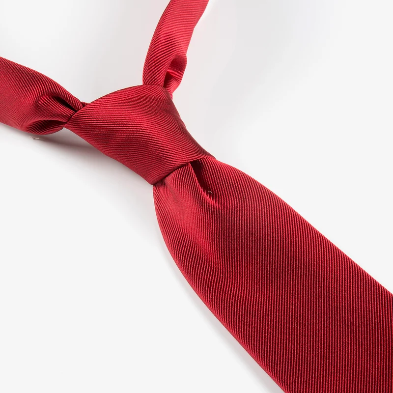 RAUL red uni – Seidenkrawatte mit Twill-Struktur