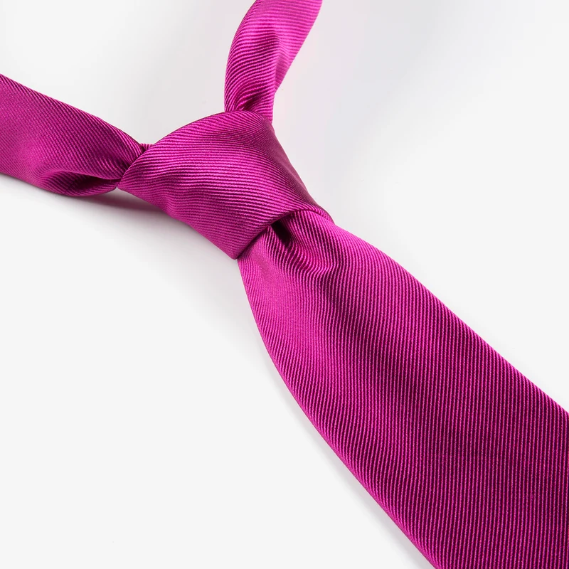 RAUL pink uni – Seidenkrawatte mit Twill-Struktur
