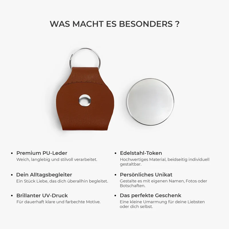 Ich Weiß Dass Du Mich Liebst - Personalisierte Geschenke Foto | Pocket Hug Schlüsselanhänger Papa Mama