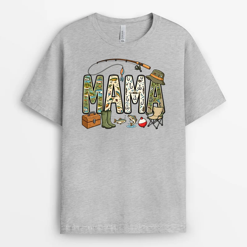 Papa Mama - Personalisiertes T Shirt Angeln