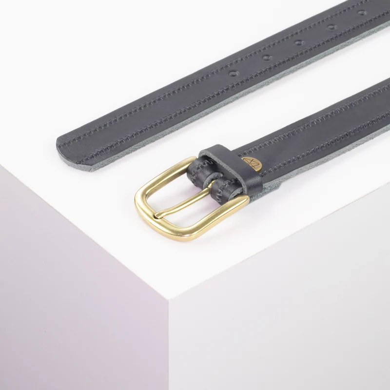 Ledergürtel 3cm mit Schnalle Conil messing