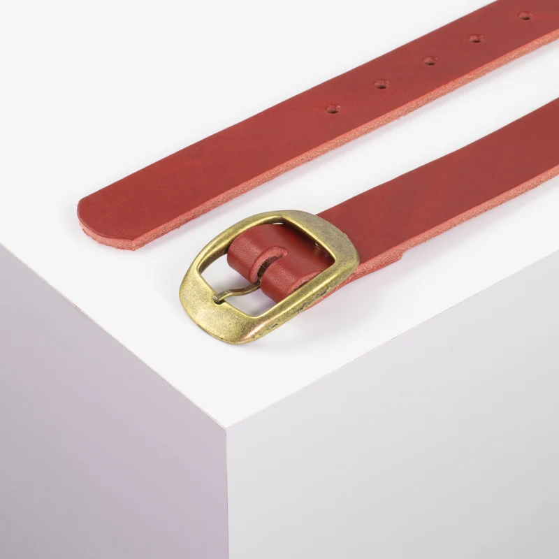 Ledergürtel 3cm mit Schnalle Budapest messing