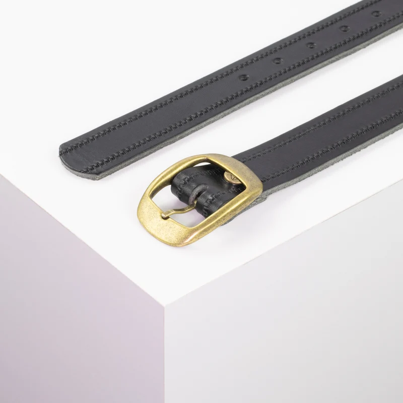 Ledergürtel 3cm mit Schnalle Budapest messing