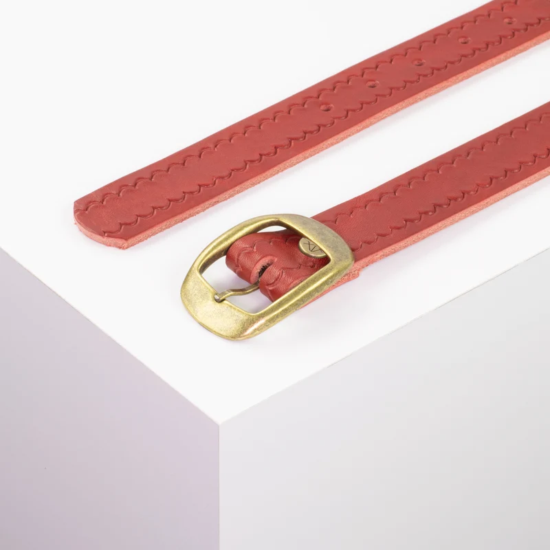 Ledergürtel 3cm mit Schnalle Budapest messing