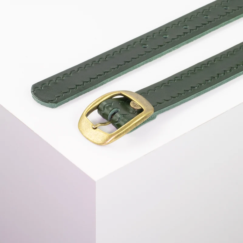 Ledergürtel 3cm mit Schnalle Budapest messing