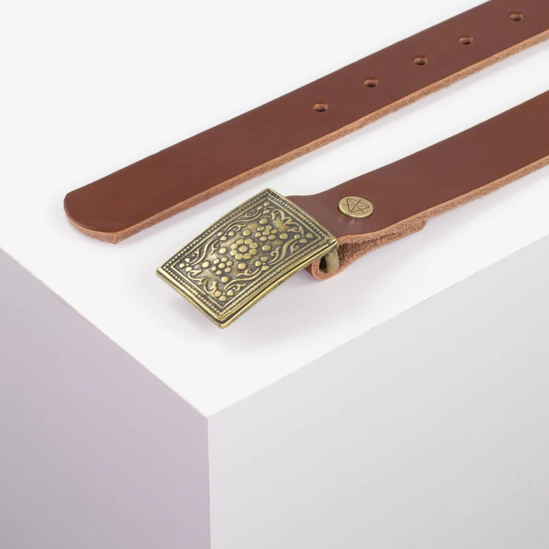 Ledergürtel 3cm mit Schnalle Kitzbühel messing