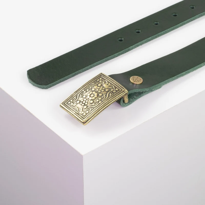 Ledergürtel 3cm mit Schnalle Kitzbühel messing