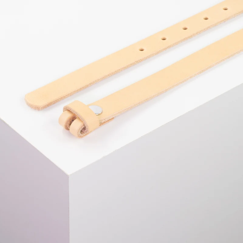 Ledergürtel 2cm ohne Schnalle