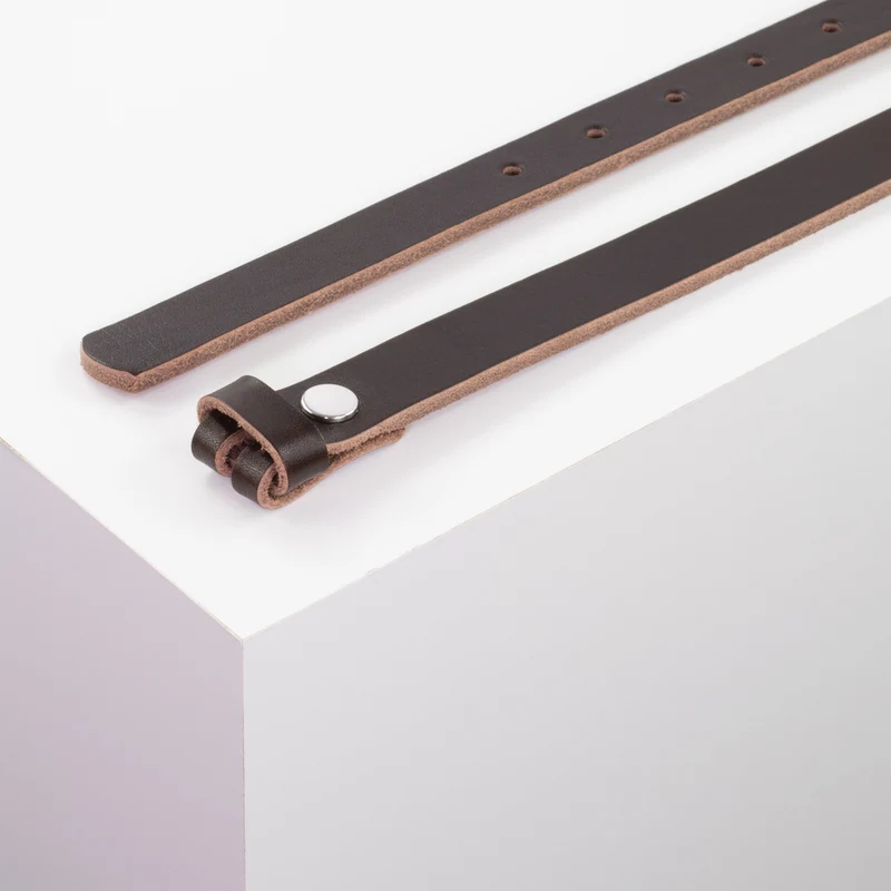 Ledergürtel 2cm ohne Schnalle