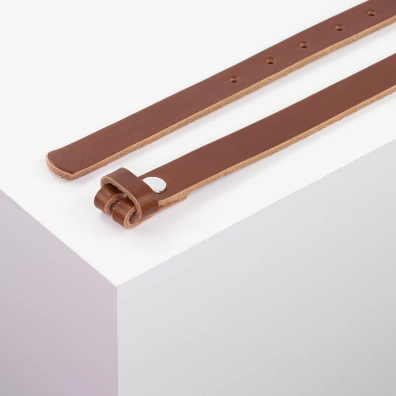 Ledergürtel 2cm ohne Schnalle