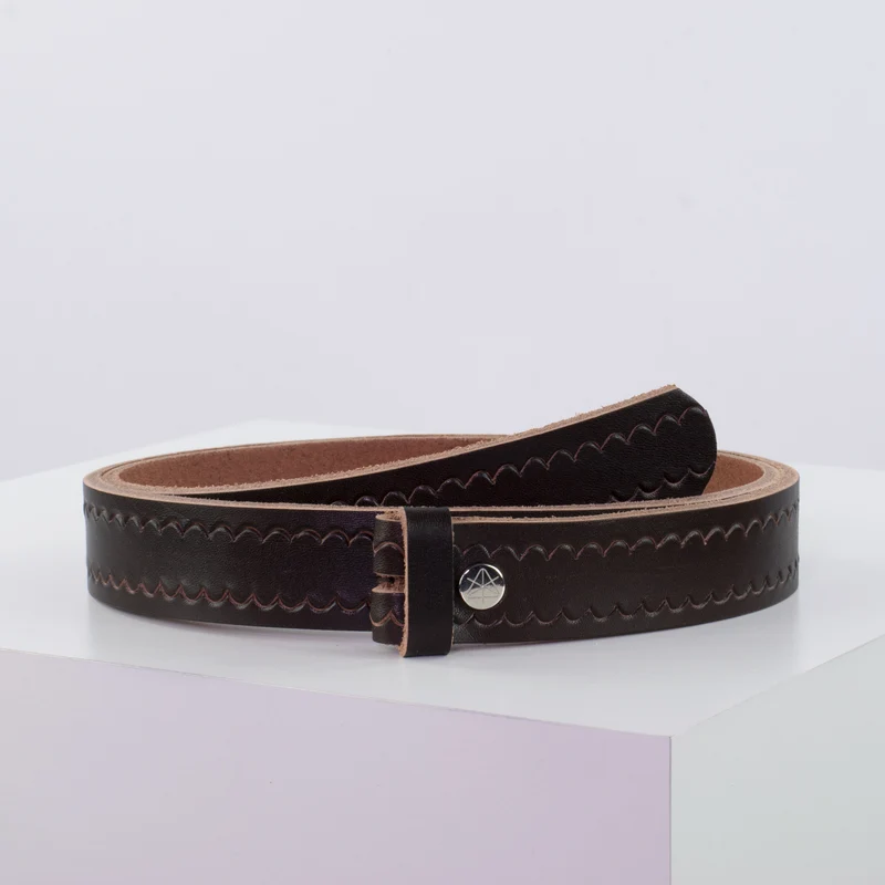 Ledergürtel 3cm ohne Schnalle