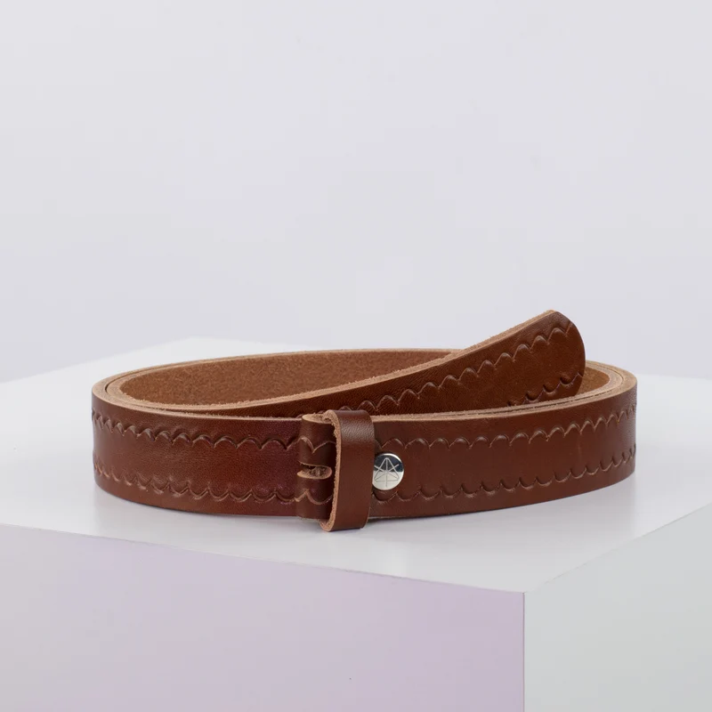 Ledergürtel 3cm ohne Schnalle