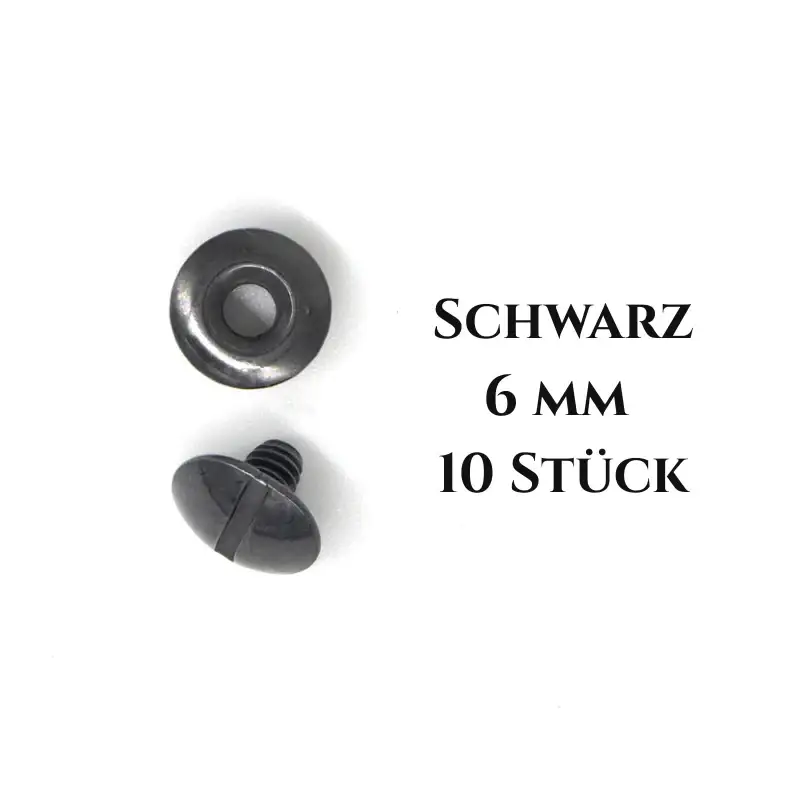 Ivan Leathercraft Buchschrauben – 6 mm, offene Rückseite (10 Stück)