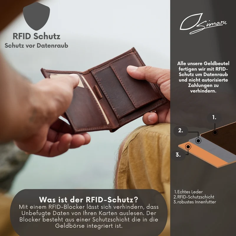 Leder-Geldbeutel Joel