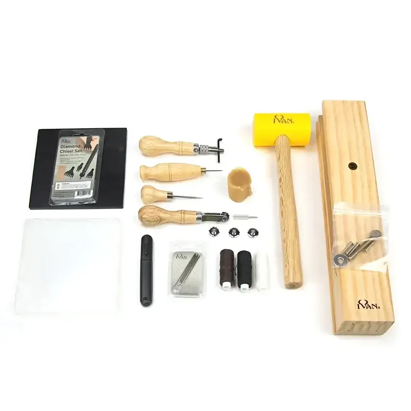Ivan Leathercraft 15-teiliges Starter-Kit für Lederarbeiten