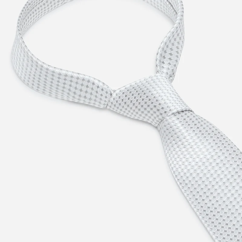 LAZARO silver fantasie – Seidenkrawatte