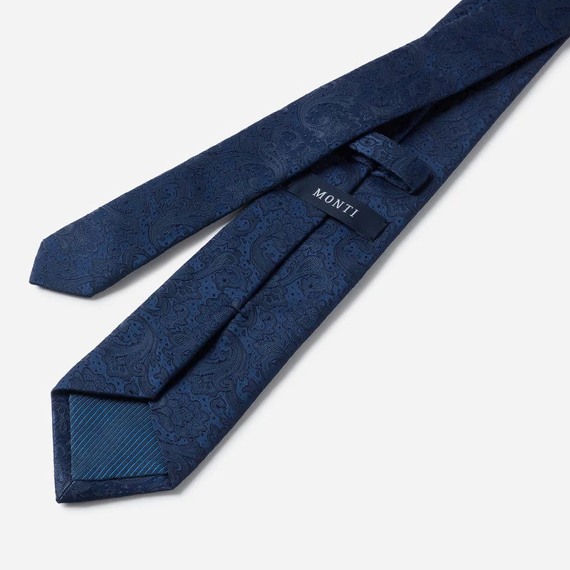 LAPO navy paisley – Herren-Krawatte im Paisley-Dessin