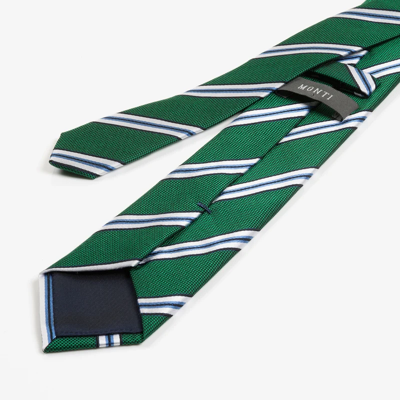 THOMA green streifen – Seidenkrawatte mit Twill-Struktur