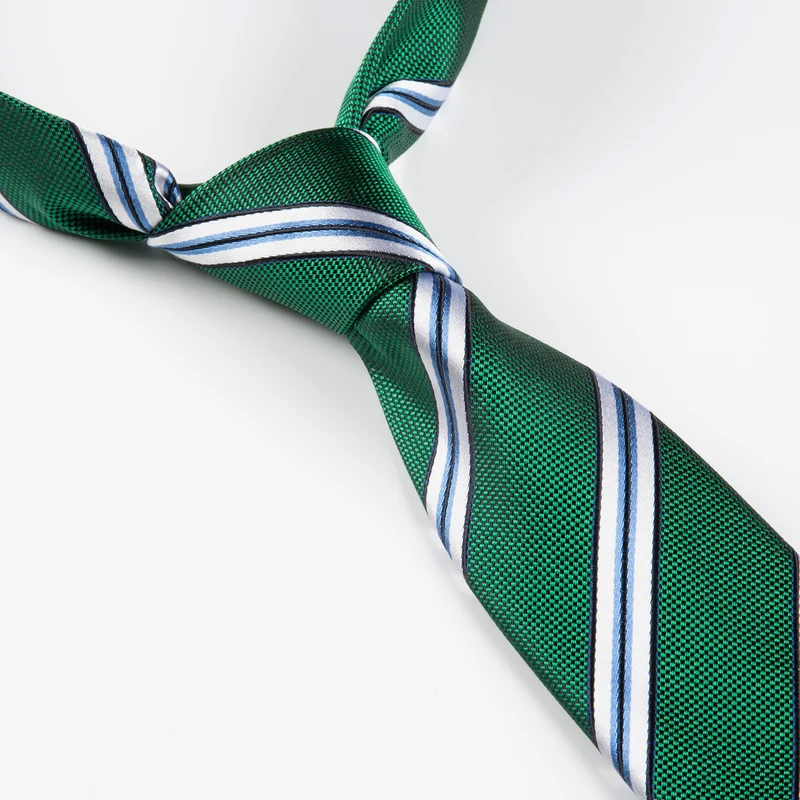 THOMA green streifen – Seidenkrawatte mit Twill-Struktur