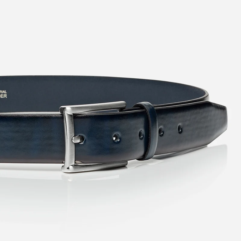 LONDON navy uni – Herren-Anzuggürtel 3,5 cm