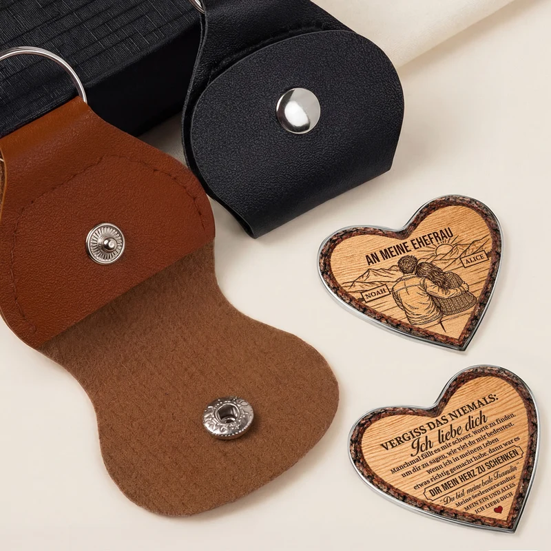 An Meinen Ehemann Vergiss Niemals Dass Ich Dich Liebe - Pocket Hug Schlüsselanhänger Personalisiert Paar