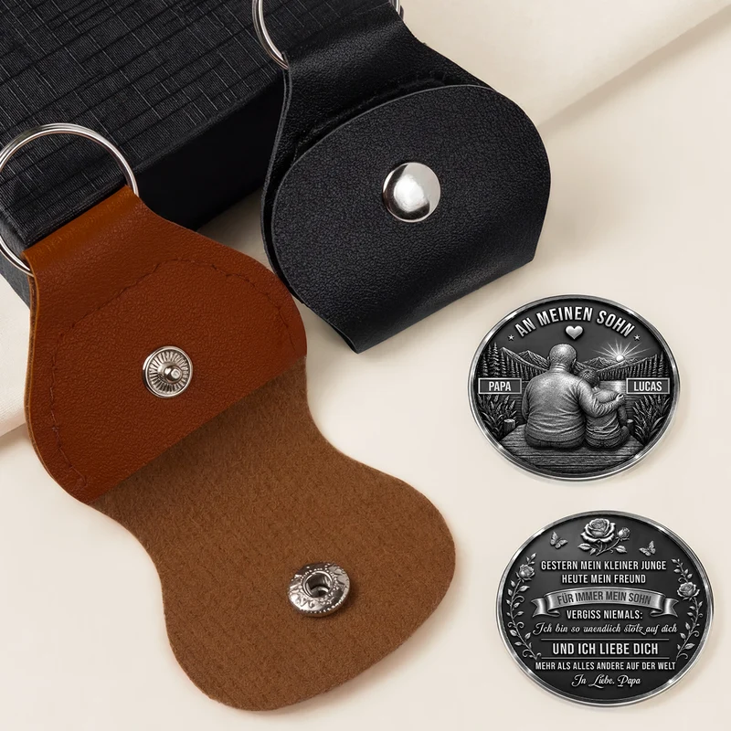 [3D-Optik] Ich Liebe Dich Mehr Als Alles Andere Auf Der Welt - Pocket Hug Schlüsselanhänger Personalisiert Sohn Tochter