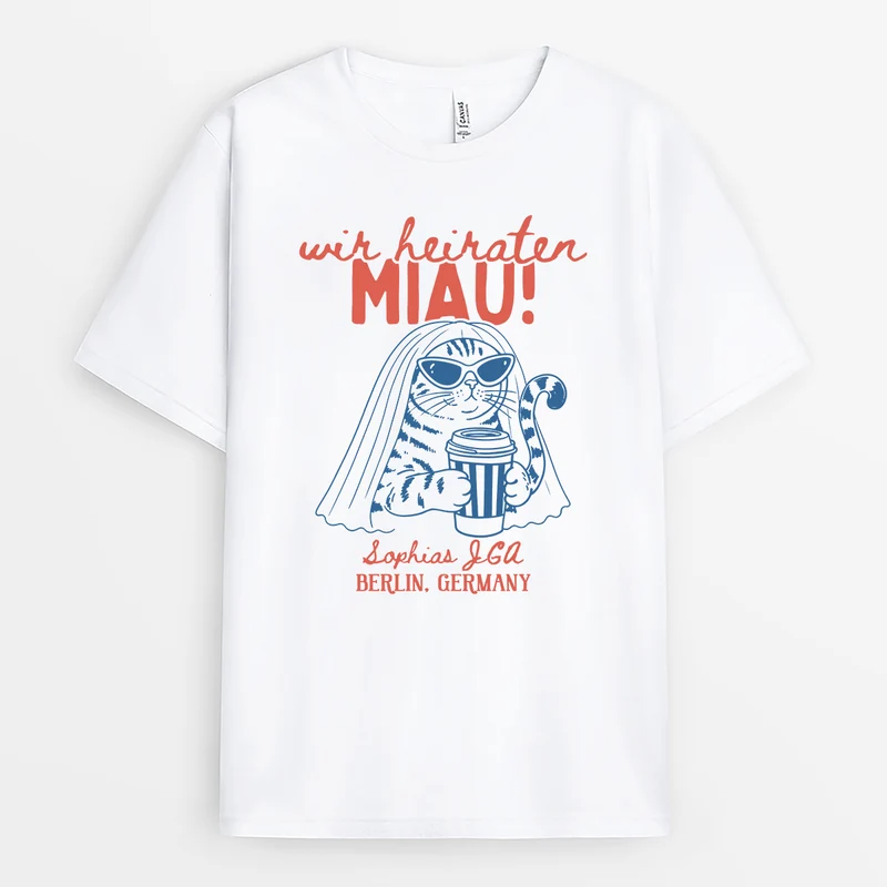 Wir Hai-Raten - Partner T Shirt Personalisiert Hochzeit