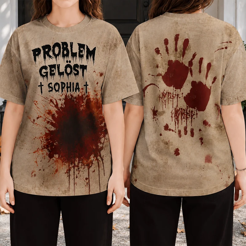 Süßes Oder Saures - Personalisiertes Geschenk | All Over Print T Shirt Halloween