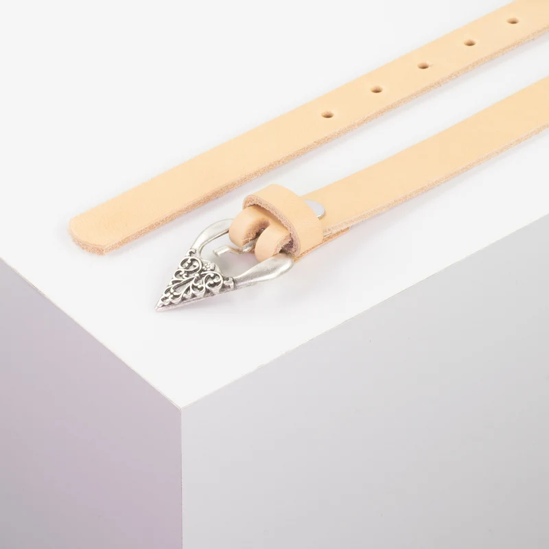 Ledergürtel 2cm mit Schnalle Strasbourg