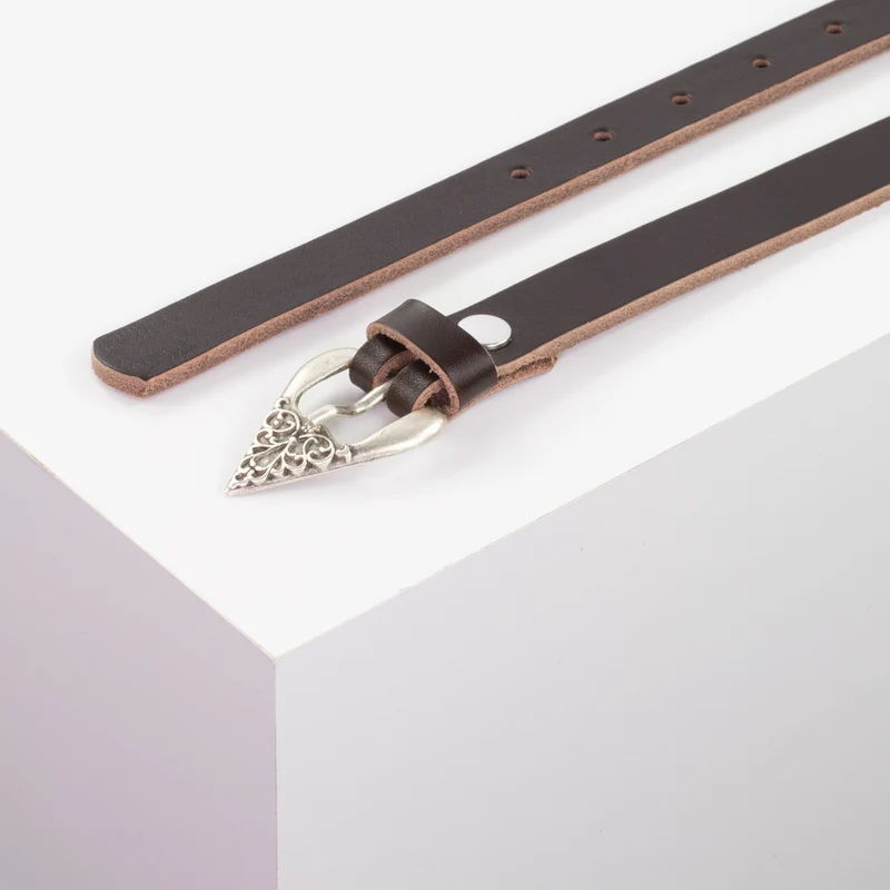 Ledergürtel 2cm mit Schnalle Strasbourg