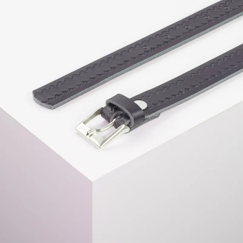 Ledergürtel 2,5cm mit Schnalle Dublin