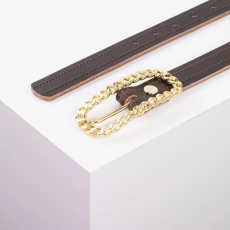 Ledergürtel 2,5cm mit Schnalle Venedig