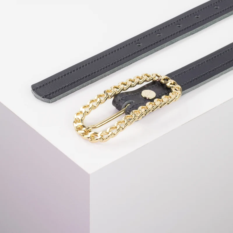 Ledergürtel 2,5cm mit Schnalle Venedig